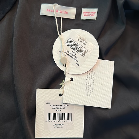 SASS AND BIDE MAGIC MOMENT CAPE SZ SMALL - Picture 5 of 10
